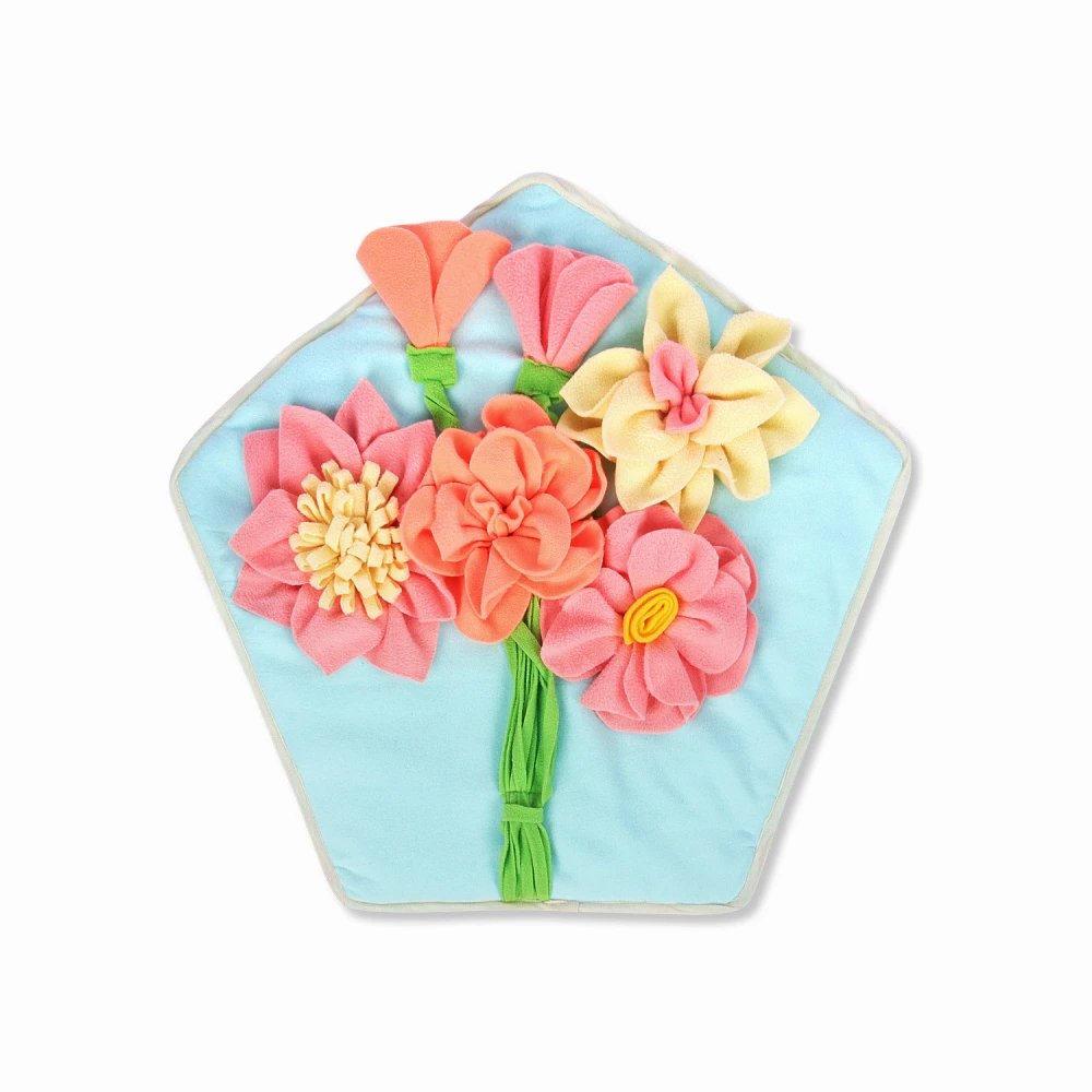 Pentagonal flower pet sniffing mat Indoor toy play mat