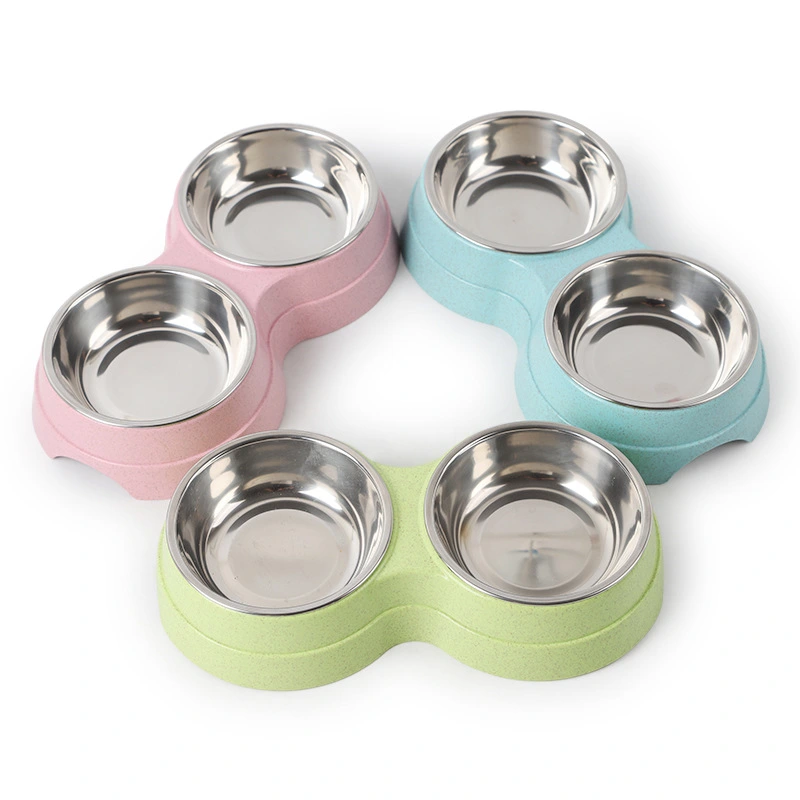 Round two-in-one drinking water feeding dual-purpose dog bowl