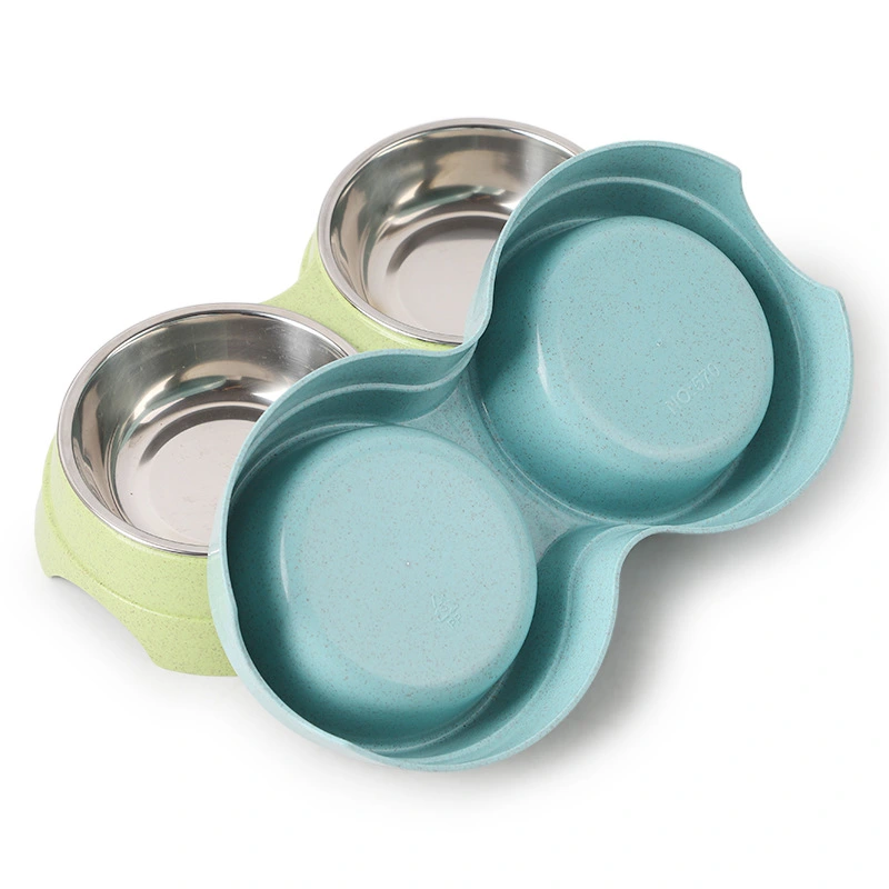 Round two-in-one drinking water feeding dual-purpose dog bowl
