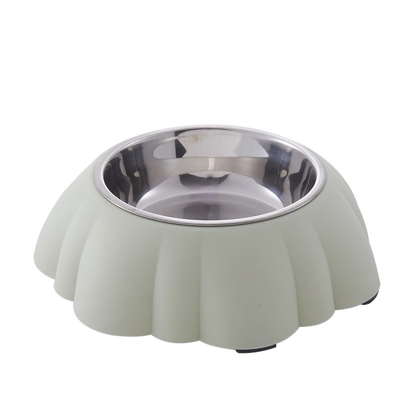 Pumpkin pet stainless steel plastic bowl