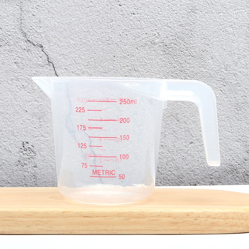 250  500 1000ml Red Scale Plastic Measuring Cup