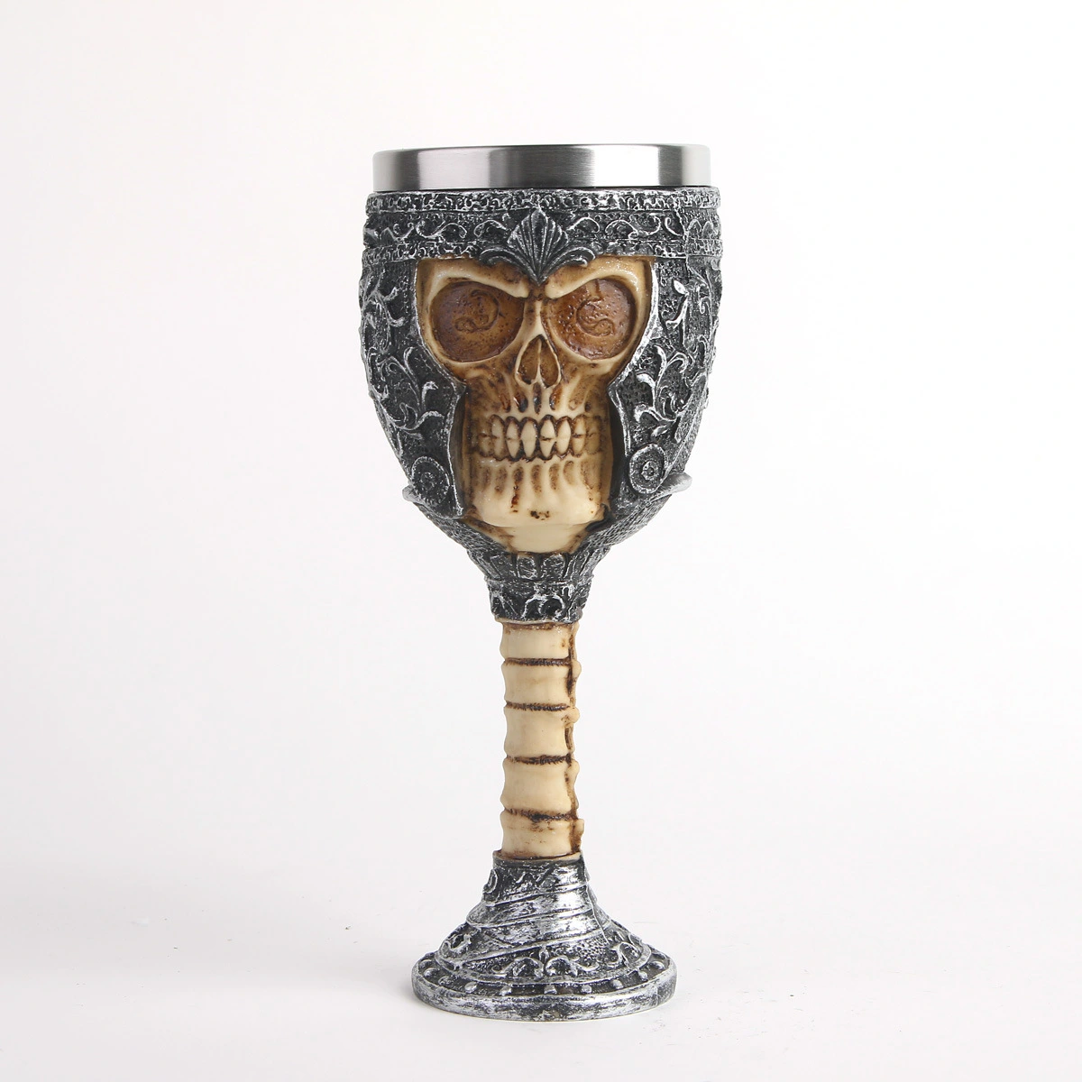 Skull Wine Glass Resin Skull