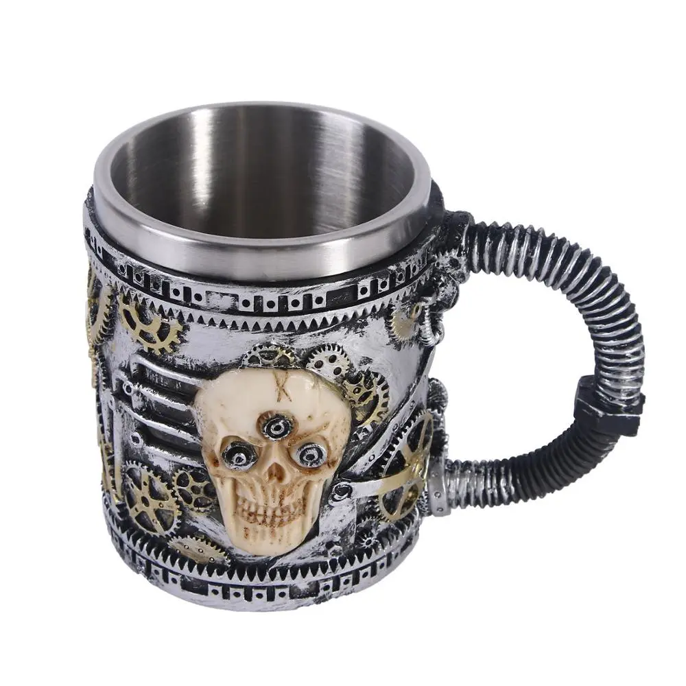 Mark Coffee Skull Resin Skull Personalized Gift Foreign Trade Order Pirate Decoration Wine Cup Tea Cup