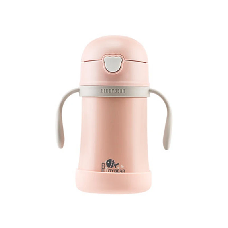 Children's Straw Thermos Cup With Handle