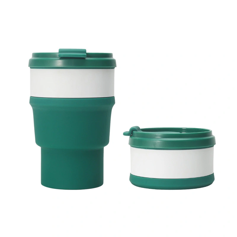 Silicone Collapsible Coffee Cup Zinc Retractable Water Cup