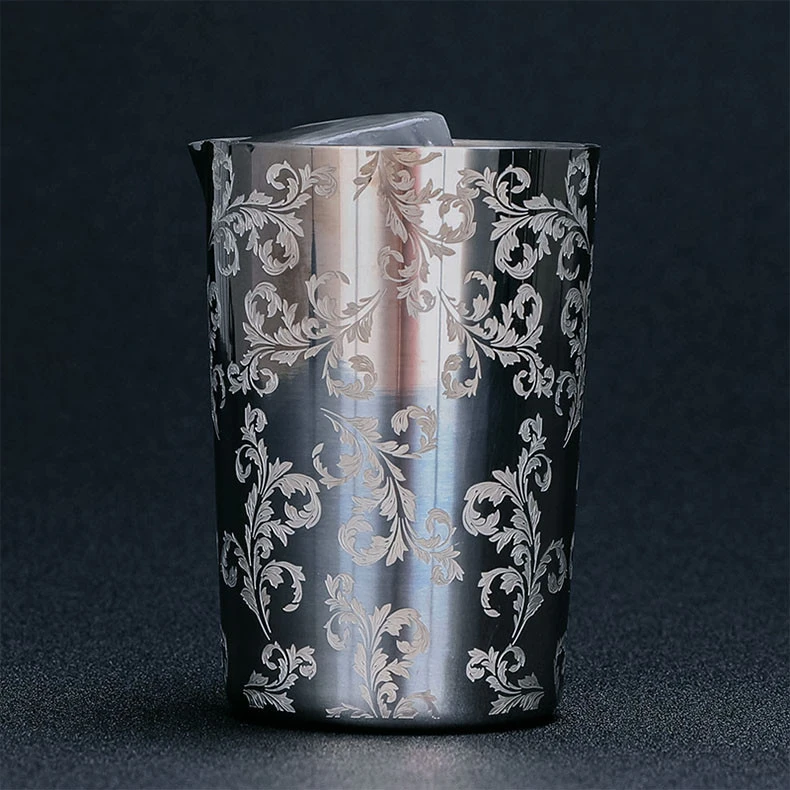 Stainless Steel Water Cup Silver Garland Cup Milk Cup