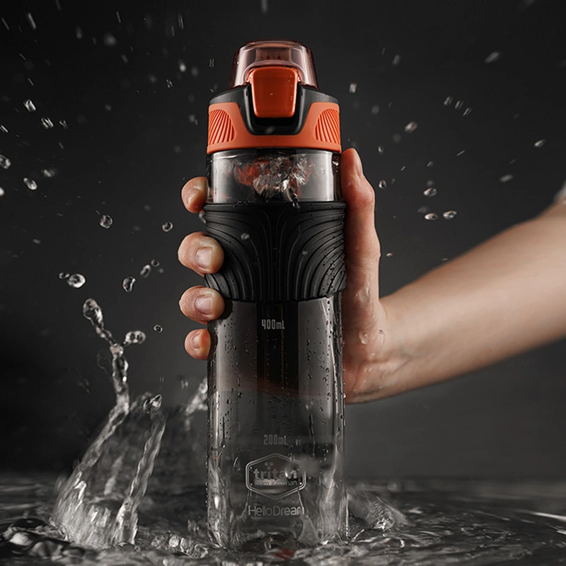 Large Capacity Straw Sports Bottle, Portable Drop-proof With Scale