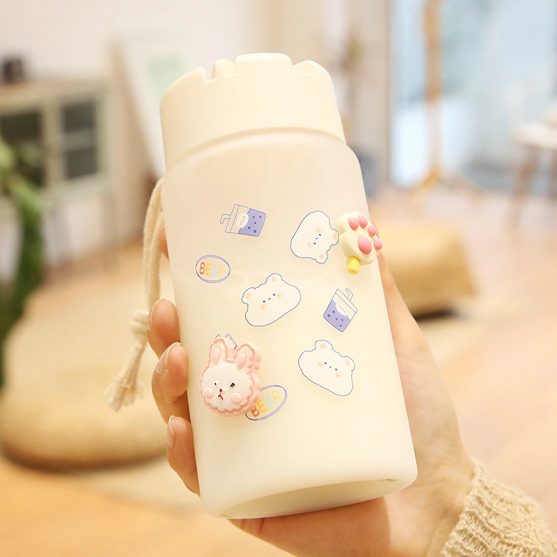 Water Cup Female Student Korean Mobile Phone Holder Simple Matte Cute Cartoon High-value Cup