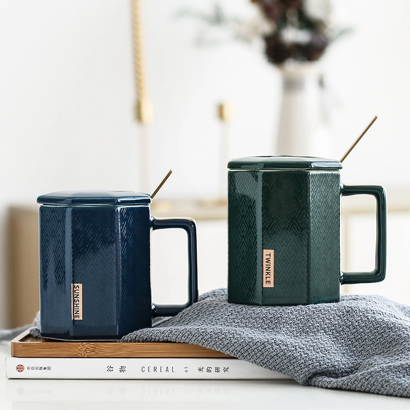 Ceramic Cup With Lid Spoon