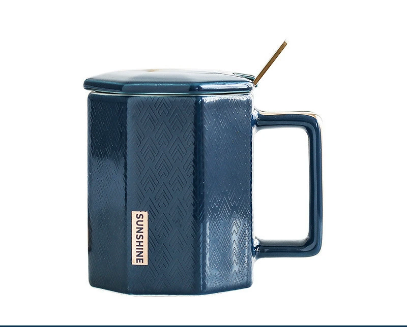 Ceramic Cup With Lid Spoon