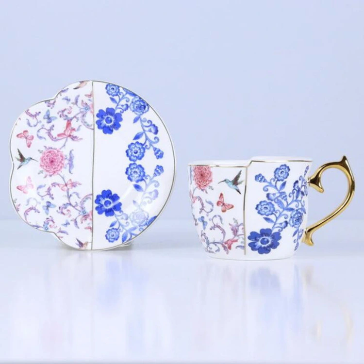 Combination Of Chinese And Western Irregular Ceramic Mug