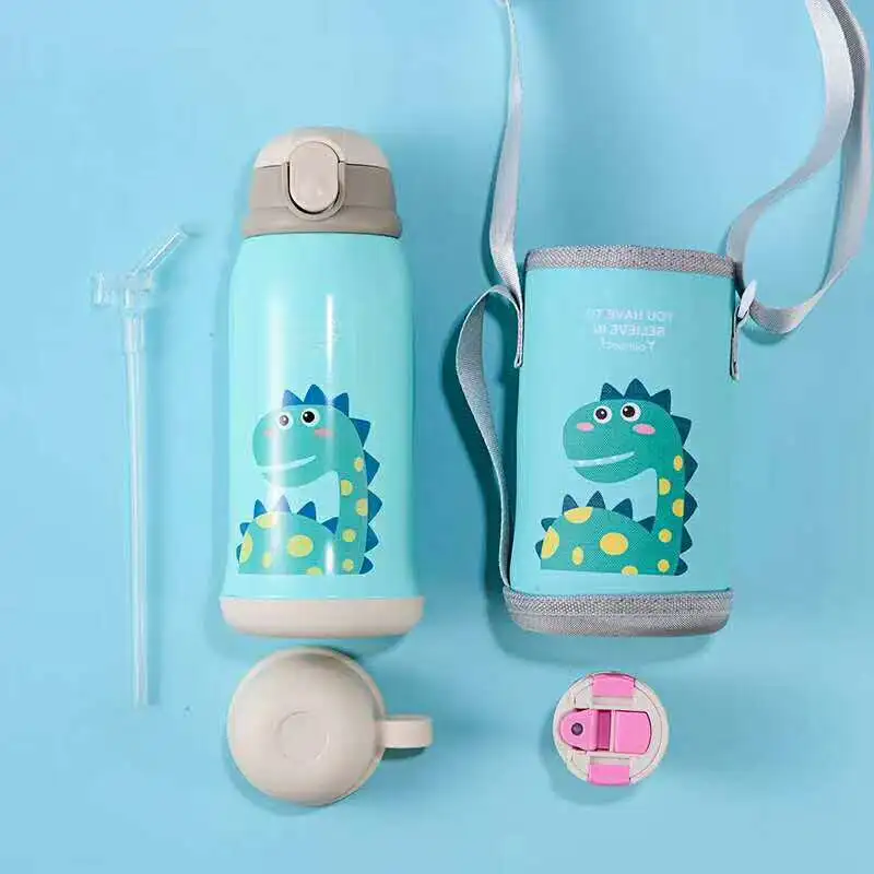 Strap Straw Student Water Cup Star Thermos Cup