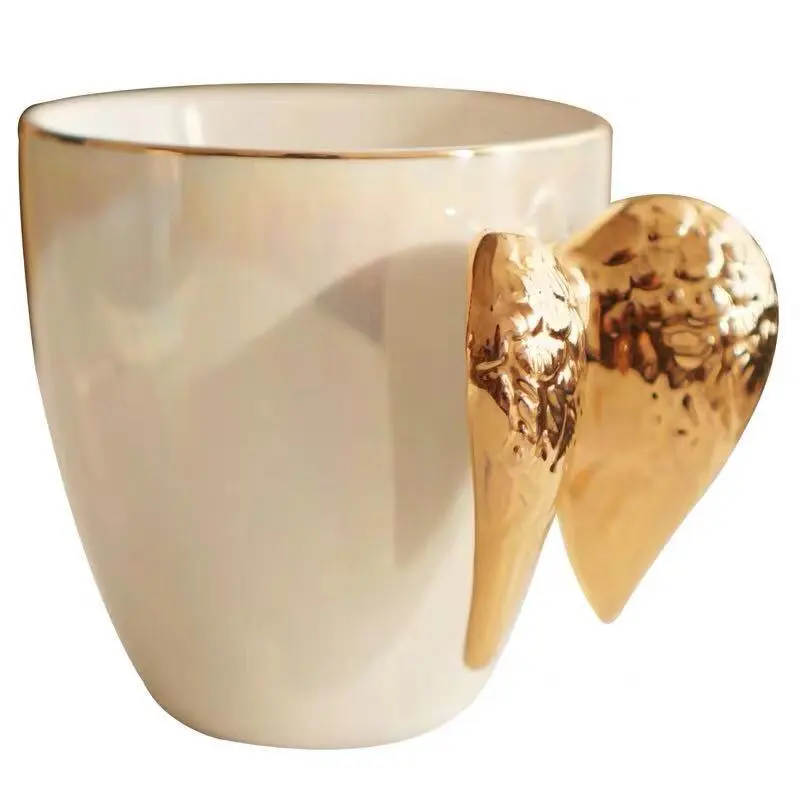 Fairy Cup Golden Angel Wings Ceramic Cup