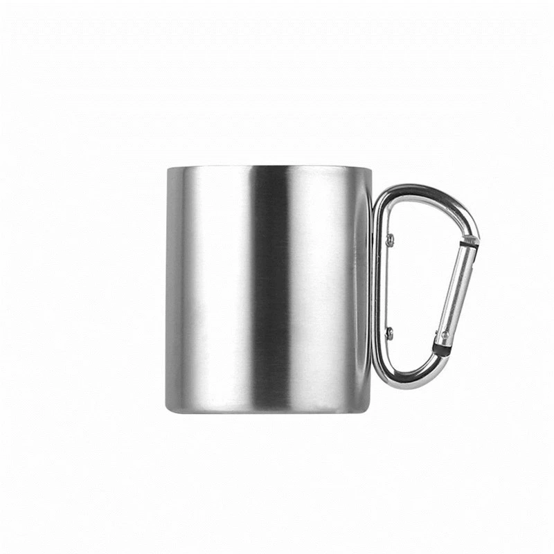 Double-layer stainless steel carabiner handle cup