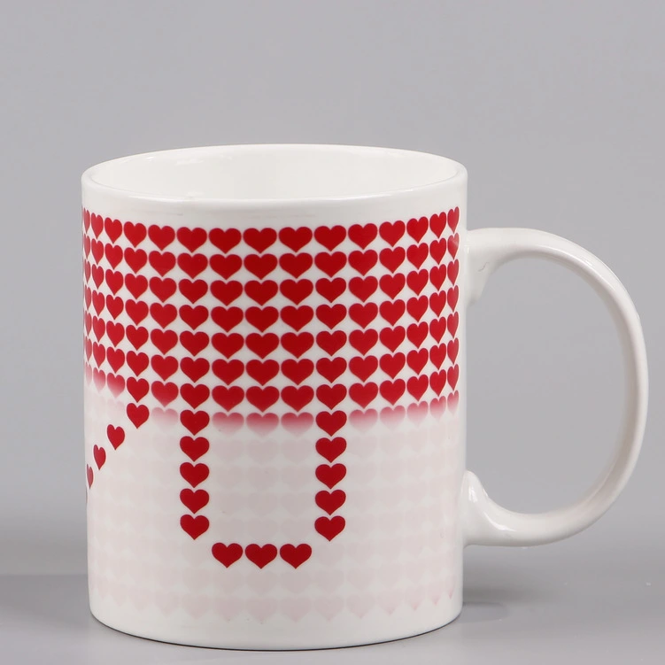 Love ceramic color changing mug