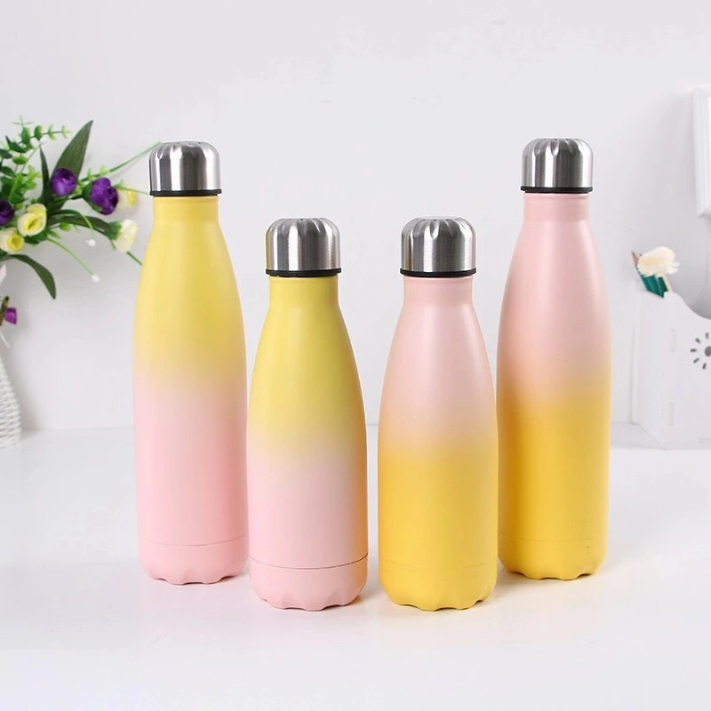 Gradient color vacuum double-layer vacuum flask