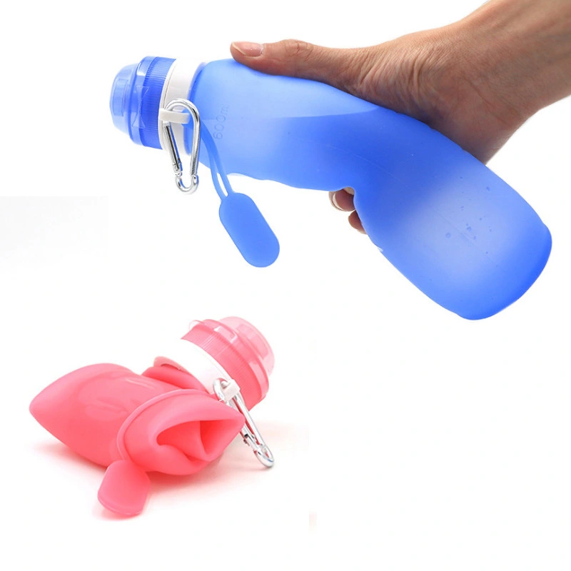 Outdoor silicone fitness folding sports water cup