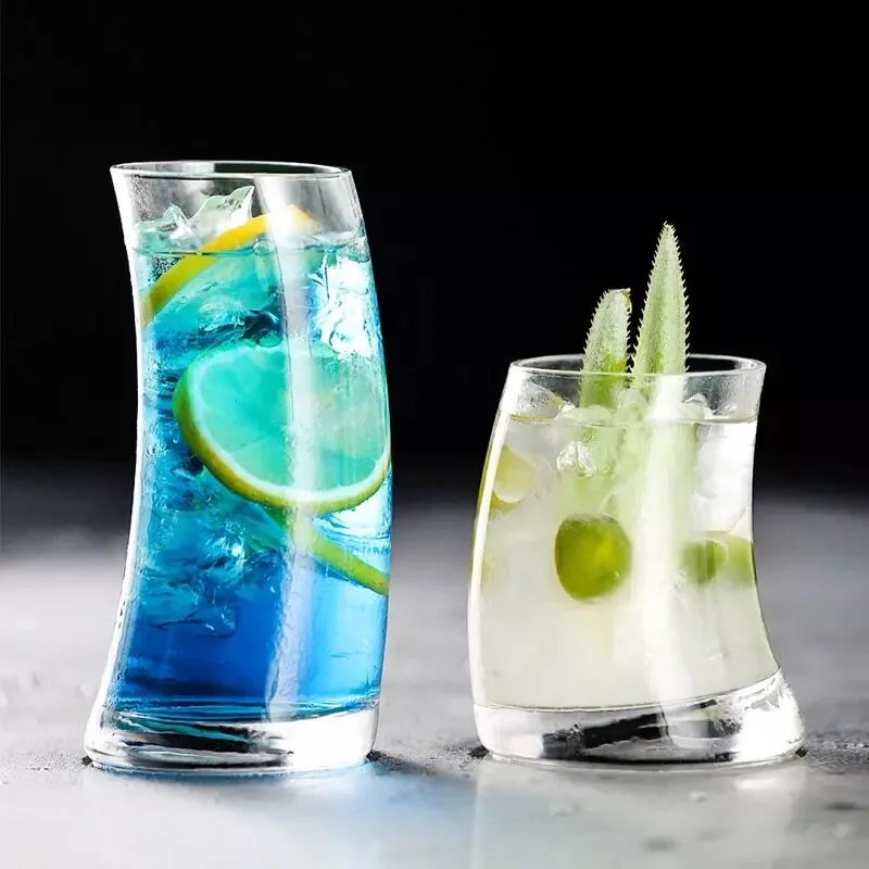 Shaped glass sail crescent cup juice cup