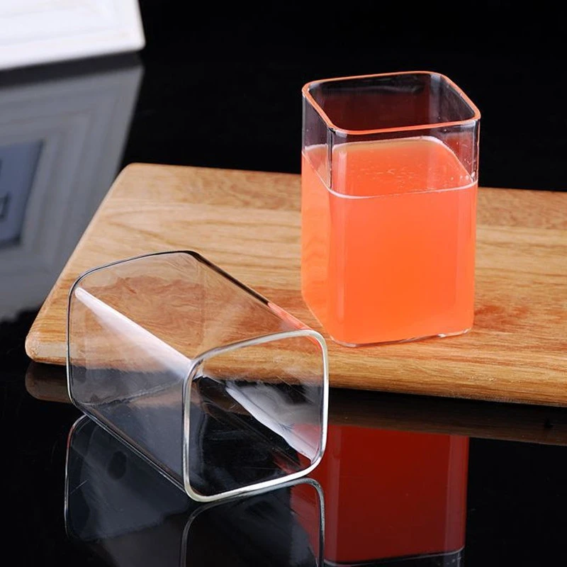 Heat-resistant Glass Cup Transparent Square