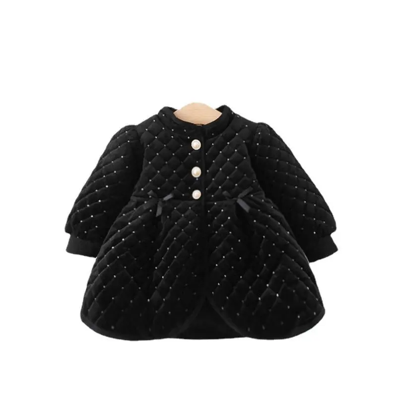 Korean Mid-length Padded Blouse Cardigan Children's Wear