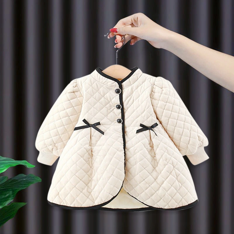 Korean Mid-length Padded Blouse Cardigan Children's Wear