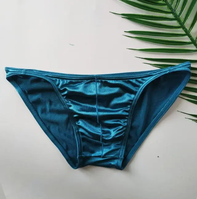 Men's Fashion Sexy Low-waist Silky Triangle Youth Quick-drying Tight Underwear Trend Solid Color Fitness And Breathable