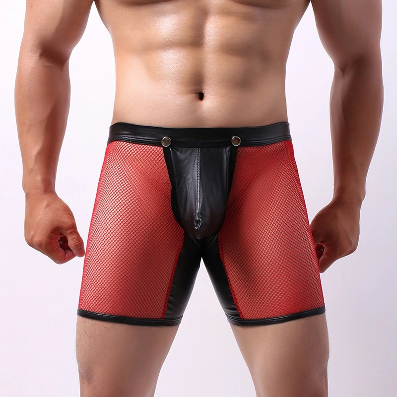 Fashionable Men's Mesh Underpants Boxer Sexy Hollow Low Waist