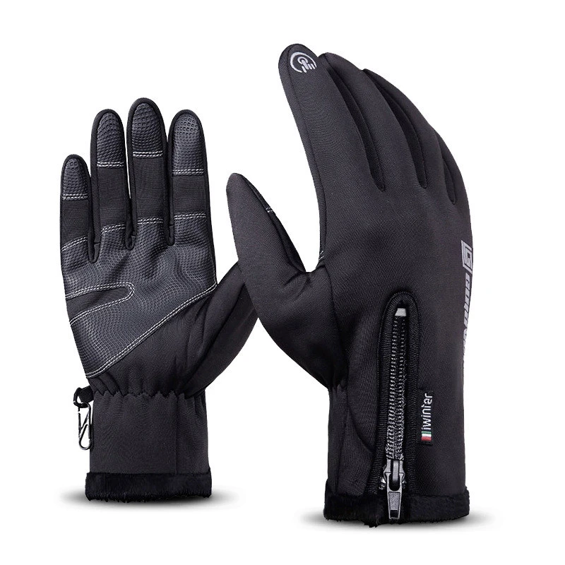 Windproof Bicycle Full Finger Warm Fleece Climbing Gloves