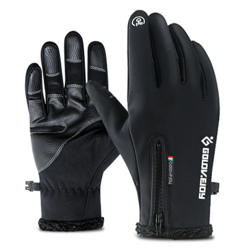 Windproof Bicycle Full Finger Warm Fleece Climbing Gloves