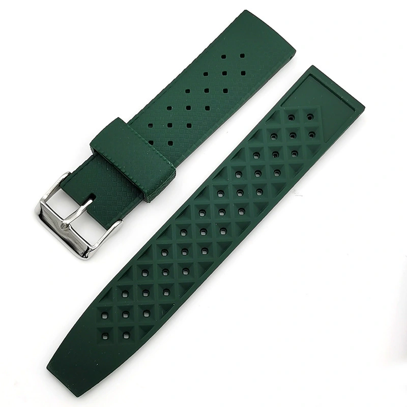 Stomatal Breathable Movement Silicone Rubber Watch Strap