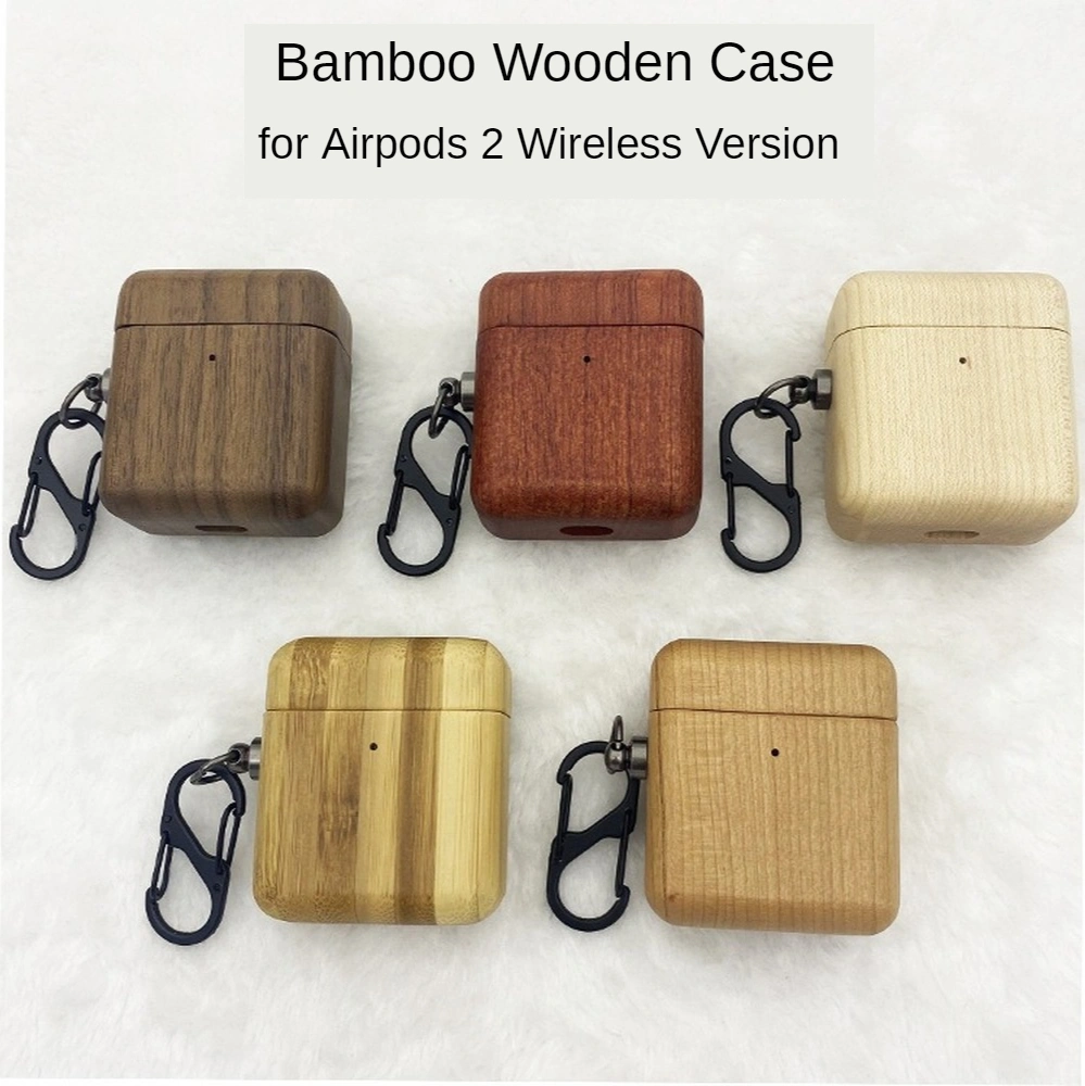 Compatible with Apple, Solid wood shockproof earphone cover