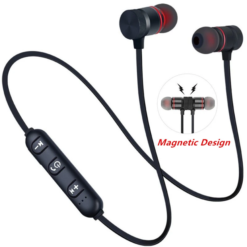 Magnetic Bluetooth Headset TWS Metal Wireless Pair Ear XT6