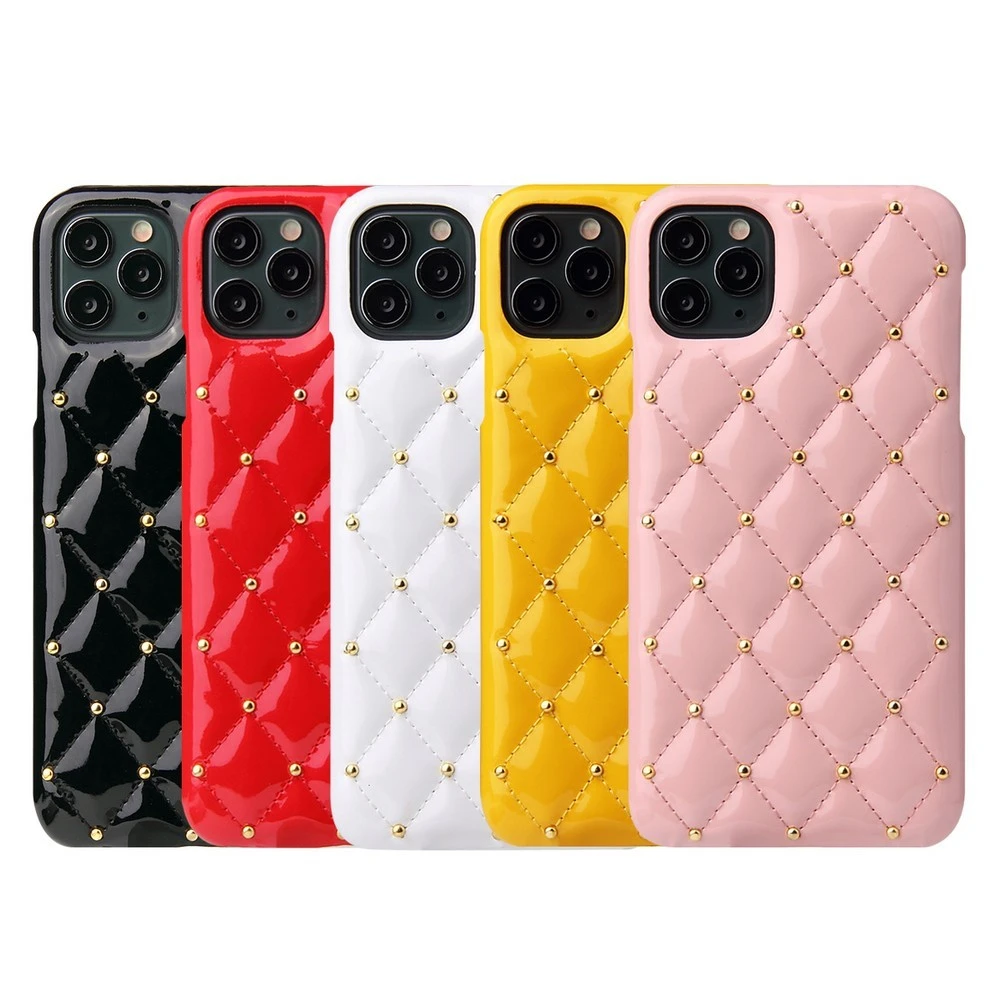 Compatible with Apple, Small Fragrance Leather Case Iphone Max Mobile Phone Shell Rivets For Apple 8Plus Protection