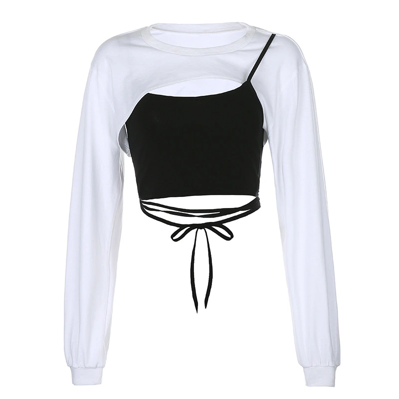 Fake Two T-Shirts With Straps