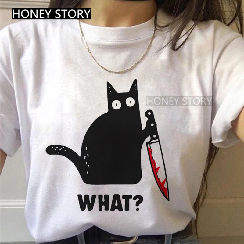 Summer Cute Cartoon Cat Instagram Trend Simple Fashion
