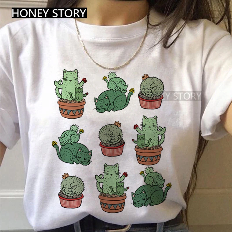 Summer Cute Cartoon Cat Instagram Trend Simple Fashion