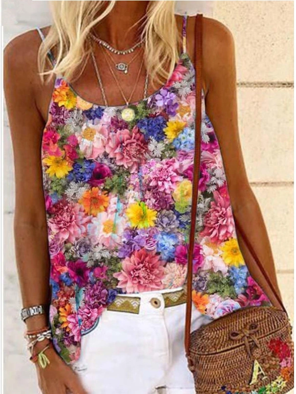 Women's Summer Loose Casual Printed Camisole