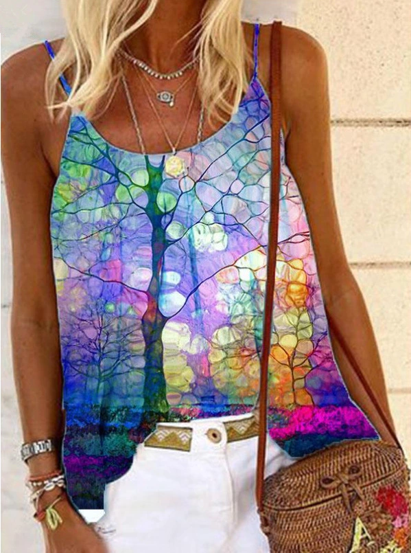 Women's Summer Loose Casual Printed Camisole