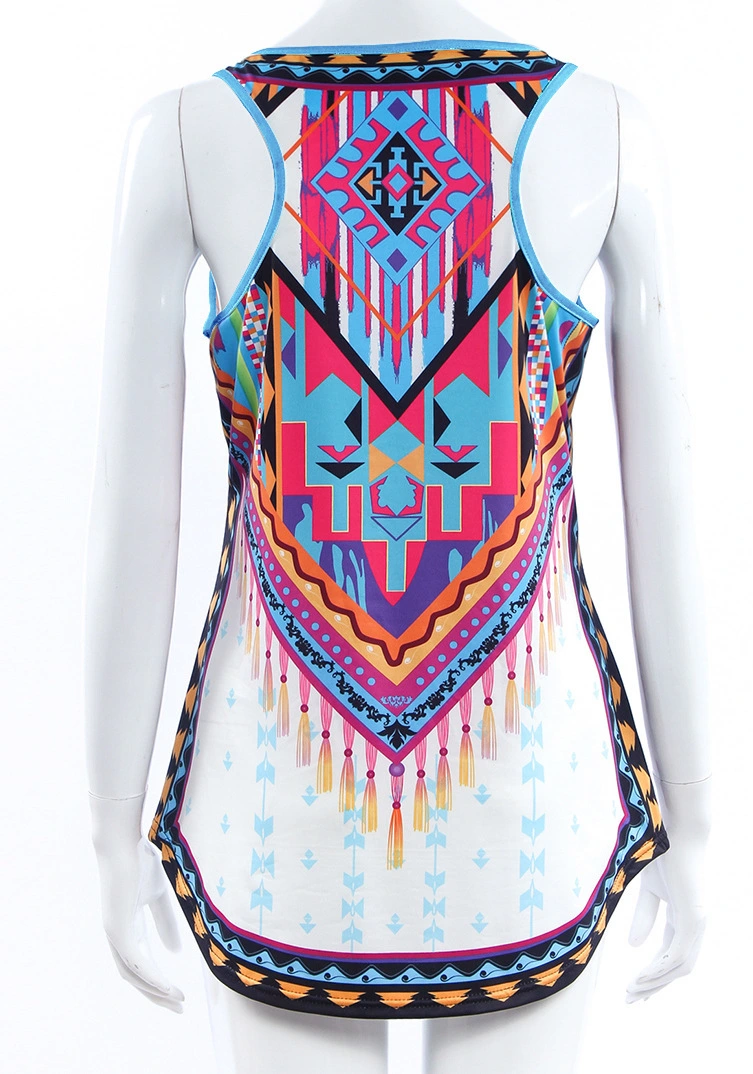 Summer New Ethnic Style Printed T-shirt