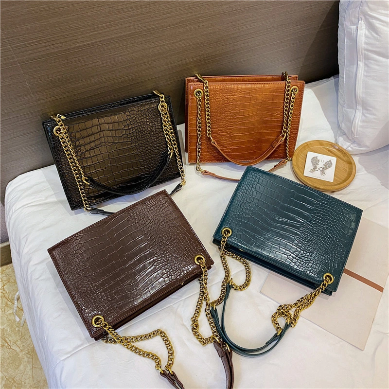 One Shoulder Messenger Bag Women Crocodile Pattern Women's Chain Bag