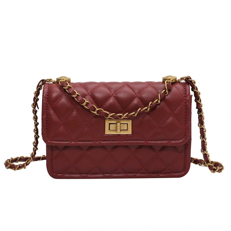Western Style Rhombus Chain Bag New Trendy Small Fragrant Style One-Shoulder Messenger Bag Female Small Square Bag Wholesale