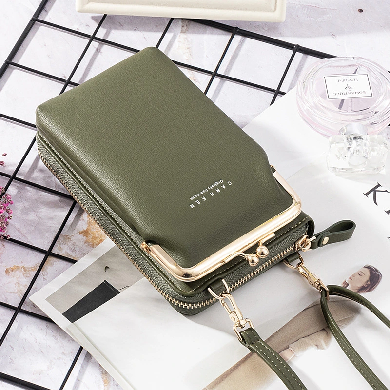 Machine Bag Wallet Korean Style Large Capacity Mid-length Fashion Casual Zipper Vertical Crossbody Bag