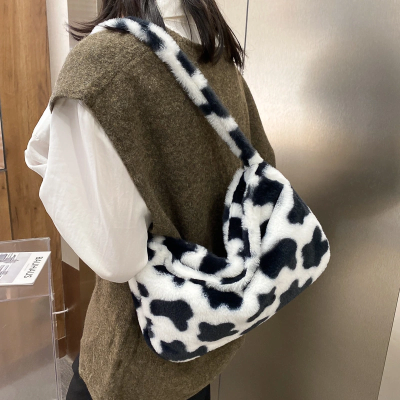 Casual Forest Lamb Hair Cute Diagonal Shoulder Bag