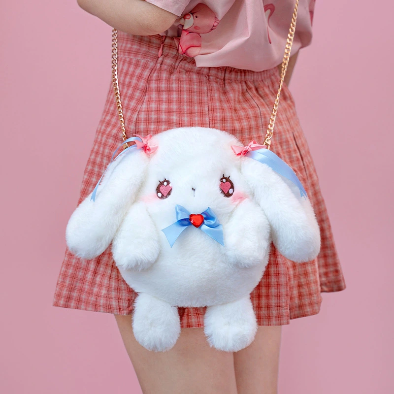 Cute Cartoon Rabbit Plush Bag Shoulder Messenger Chain Bag