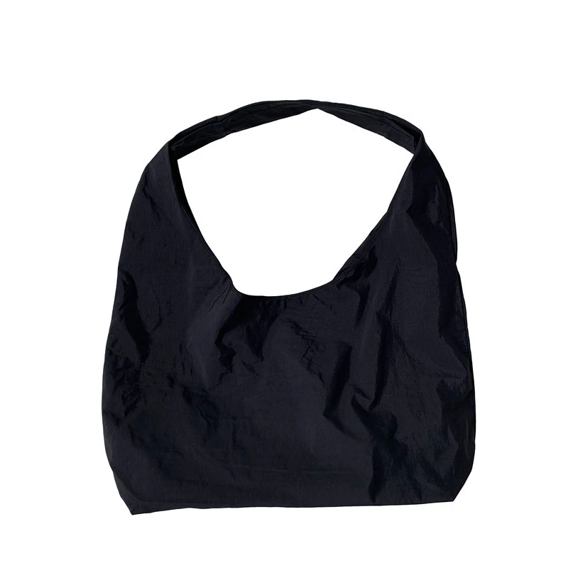 Large Capacity Single Shoulder Handbag Shopping Bag Solid Color