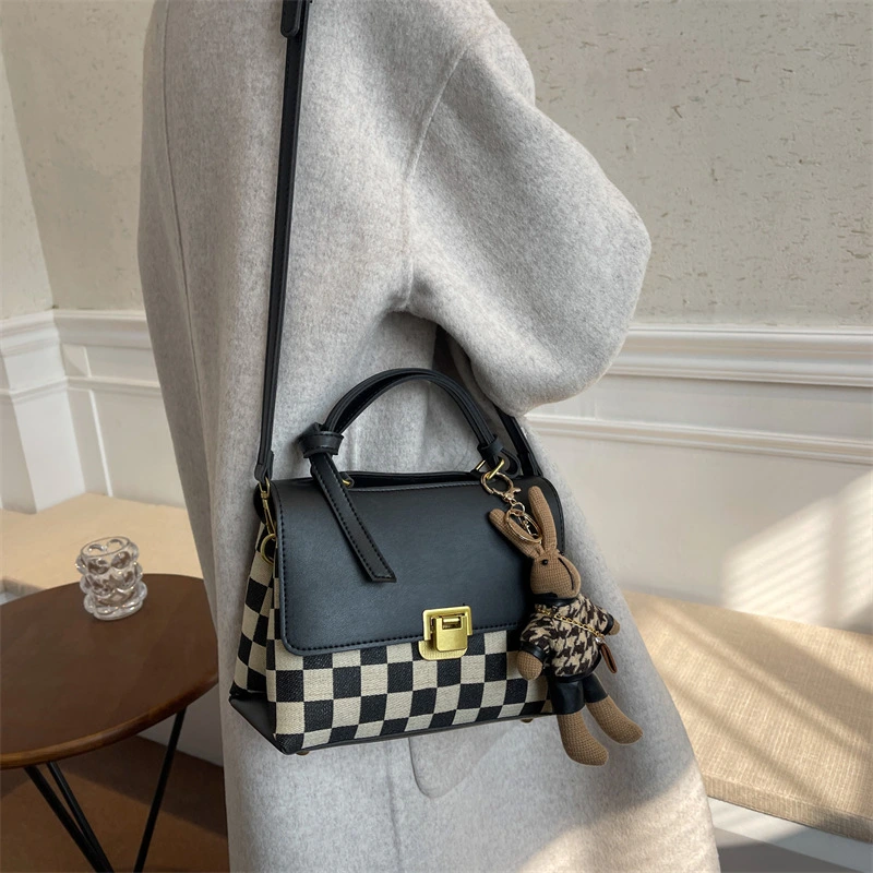 Black And White Contrast Color Trend Korean Female Bag