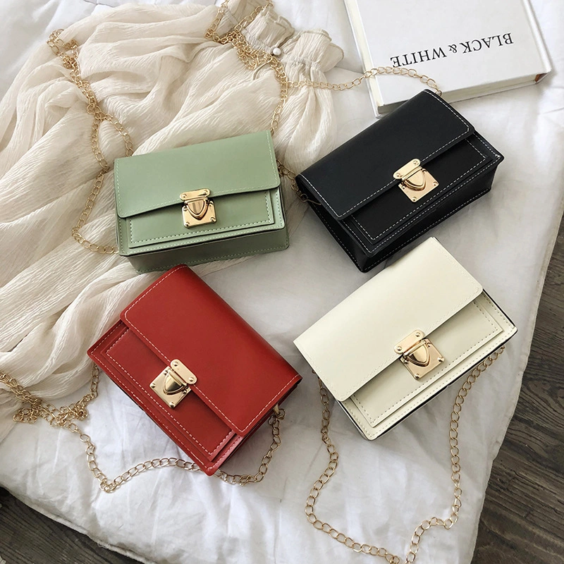 Ladies Fashion Simple Chain Small Square Bag