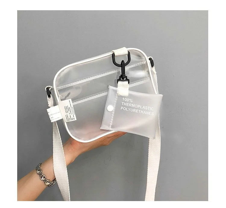 Jelly Transparent Square Bag Simple Mini Messenger Bag