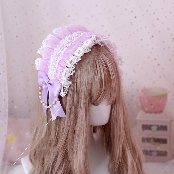 Multicolor Hand-made Lolita Headband, Gorgeous Lace And Soft Girl Hair Accessories