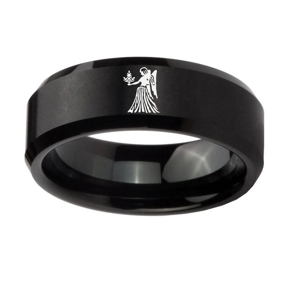 Twelve Constellation Titanium Steel Ring